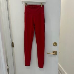Freesoft High Rise Red Leggings